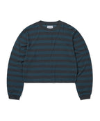 THISISNEVERTHAT THISISNEVERTHAT Mesh Striped W Crewneck Dark Brown