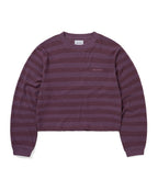 THISISNEVERTHAT THISISNEVERTHAT Mesh Striped W Crewneck Dried Rose