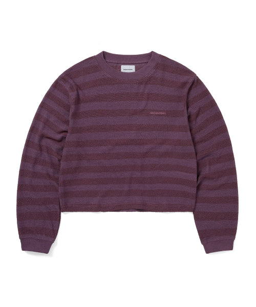 THISISNEVERTHAT THISISNEVERTHAT Mesh Striped W Crewneck Dried Rose