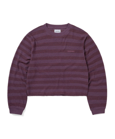 THISISNEVERTHAT Mesh Striped W Crewneck Dried Rose