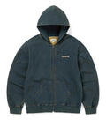 THISISNEVERTHAT THISISNEVERTHAT Damaged Zip Up Hoodie Indigo Blue