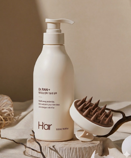 H'AR [Hair loss symptom relief] Dr. Lan Egg-Derived Protein Shampoo 500ml 1box (+ Freebie: Scalp Brush)