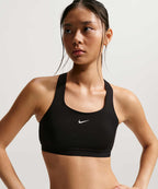 NIKE NIKE Swift High Support Lightly Lined Sports Bra W - Black:Silver