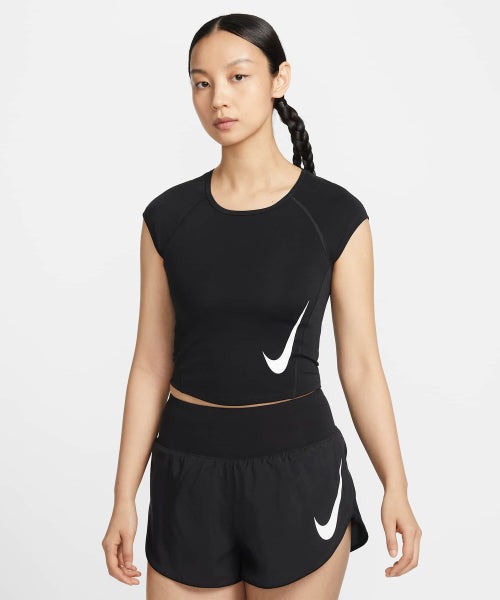 NIKE NIKE Running Top Women - Black:White