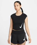 NIKE NIKE Running Top Women - Black:White