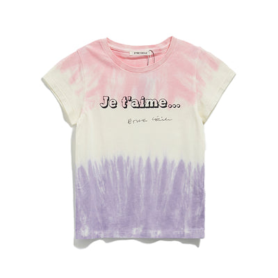 ETRE CECILE JE TAIME Cap Sleeve T-Shirt - Lavender/Pink