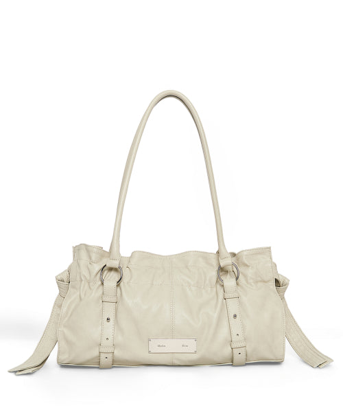 MATIN KIM MATIN KIM Shirring Tie Buckle Shoulder Bag