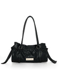 MATIN KIM MATIN KIM Shirring Tie Buckle Shoulder Bag
