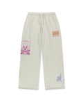MATIN KIM MATIN KIM Sketch Graffiti Waffle Pants in Light Beige