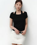 MUSINSA STANDARD WOMAN MUSINSA STANDARD WOMAN T-Shirt Women's Wool Tencel Halter Layered [Black]