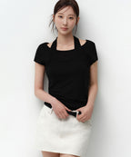 MUSINSA STANDARD WOMAN MUSINSA STANDARD WOMAN T-Shirt Women's Wool Tencel Halter Layered [Black]