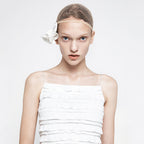 YCH TIERED FLOW SLEEVELESS WHITE (R25TS11011WH)