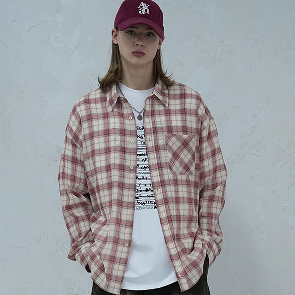 AVANDRESS May Check Shirt BLUE