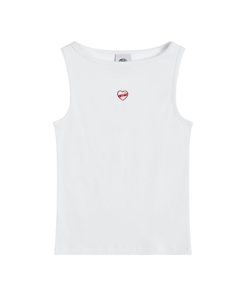 EMIS EMIS Boat Neck Tank Top White