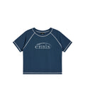 EMIS EMIS T-Shirt Coastal Cover Stitch - Blue