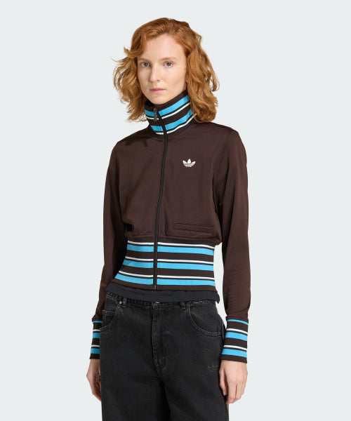 ADIDAS ADIDAS Vintage High Knit Rib Track Top - Size
