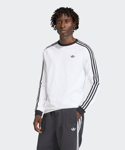 ADIDAS 3-Stripe Long Sleeve T-Shirt - White