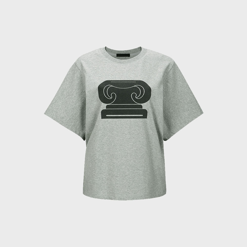 YCH SYMBOL-LOGO T-SHIRT (W23TO904GY_GY)