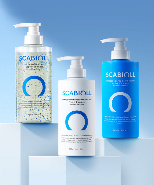 SCABIOLL Protein Shampoo 500ml+Capsule Shampoo 500ml+Treatment 500ml
