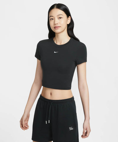 Nike T-Shirt Crop Black:White