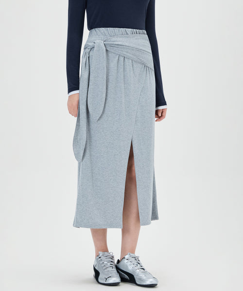 MIXXO MIXXO Skirt Ribbon Tie Banding Long Skirt