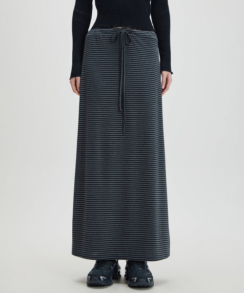 MIXXO MIXXO Pattern Banding Long Skirt C/S