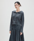 MIXXO MIXXO Cardigan Collar Semi-Crop