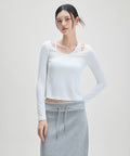 MIXXO MIXXO T-Shirt Layered Ribbed Long Sleeve