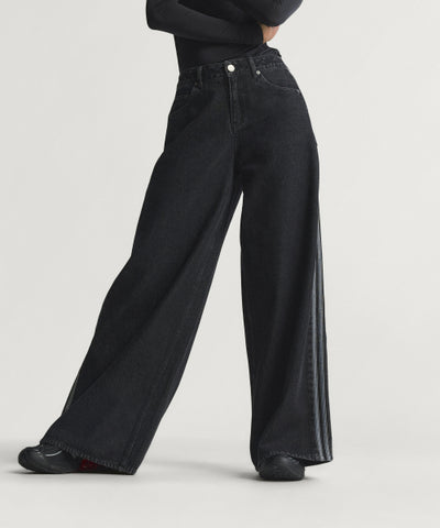 ADIDAS Firebird Denim Track Pants - Black