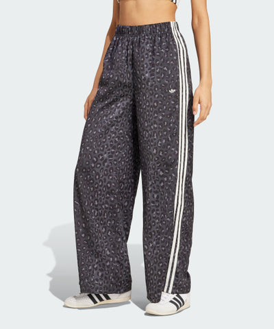 ADIDAS Wide Leg Satin Pants - Leopard:Charcoal