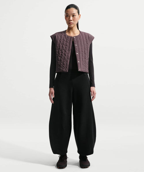 NIKE NIKE Pants High Waist Wide Leg - Black: Dark Smoke Gray