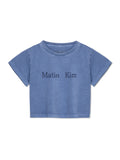 MATIN KIM MATIN KIM Pigment Logo Crop Top