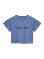 MATIN KIM MATIN KIM Pigment Logo Crop Top