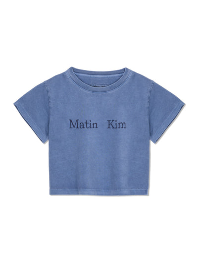 MATIN KIM Pigment Logo Crop Top