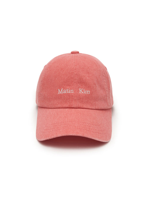 MATIN KIM MATIN KIM Mini Classic Logo Ball Cap in Light Orange