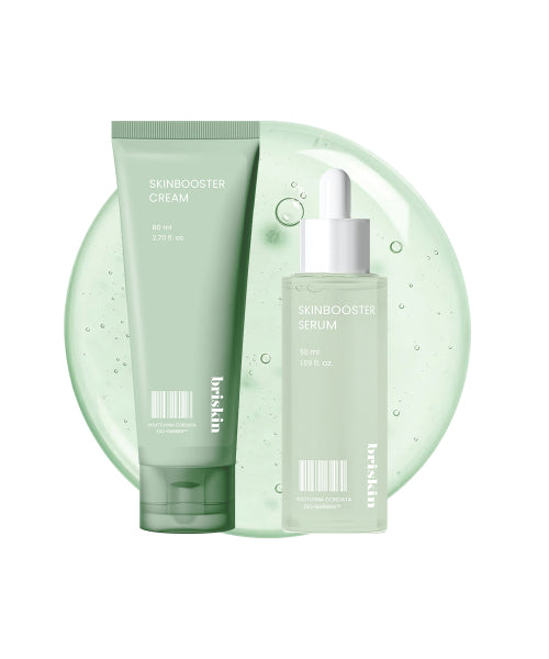 BRISKIN Houttuynia cordata Exobarrier soothing routine 2-piece set (serum + cream)
