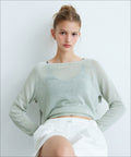 MIXXO MIXXO Knitwear Linen Long-Sleeved Top S