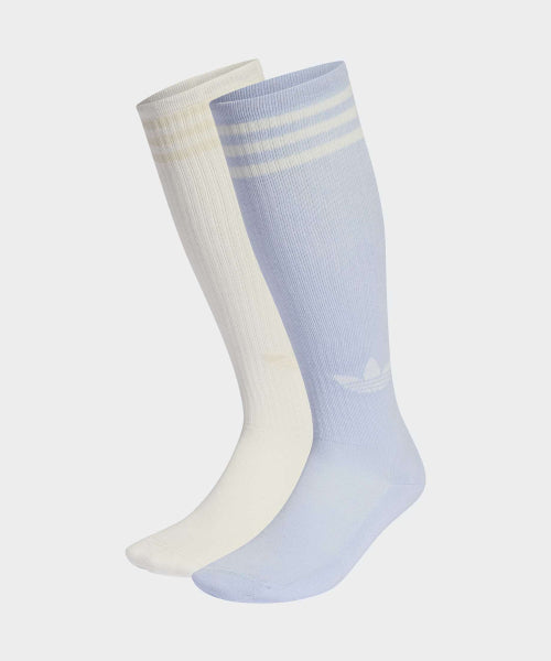 ADIDAS ADIDAS 3-Stripe Knee Socks 2P - White