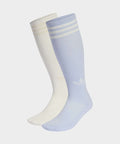 ADIDAS ADIDAS 3-Stripe Knee Socks 2P - White