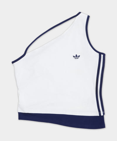 ADIDAS Tank One Shoulder Top - White: Night Sky