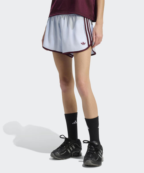 ADIDAS ADIDAS 3-Stripe Sprinter Short Pants - Clear Sky:Maroon