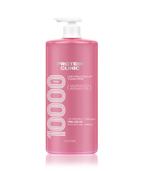 ELASTINE Protein Clinic 10000 Moroccan Argan Oil Protein Highly Nutrient Shampoo Peach Blossom Fragrance 1000ml