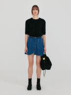 EENK ZIGGIE Short Sleeve Knit Top - Black