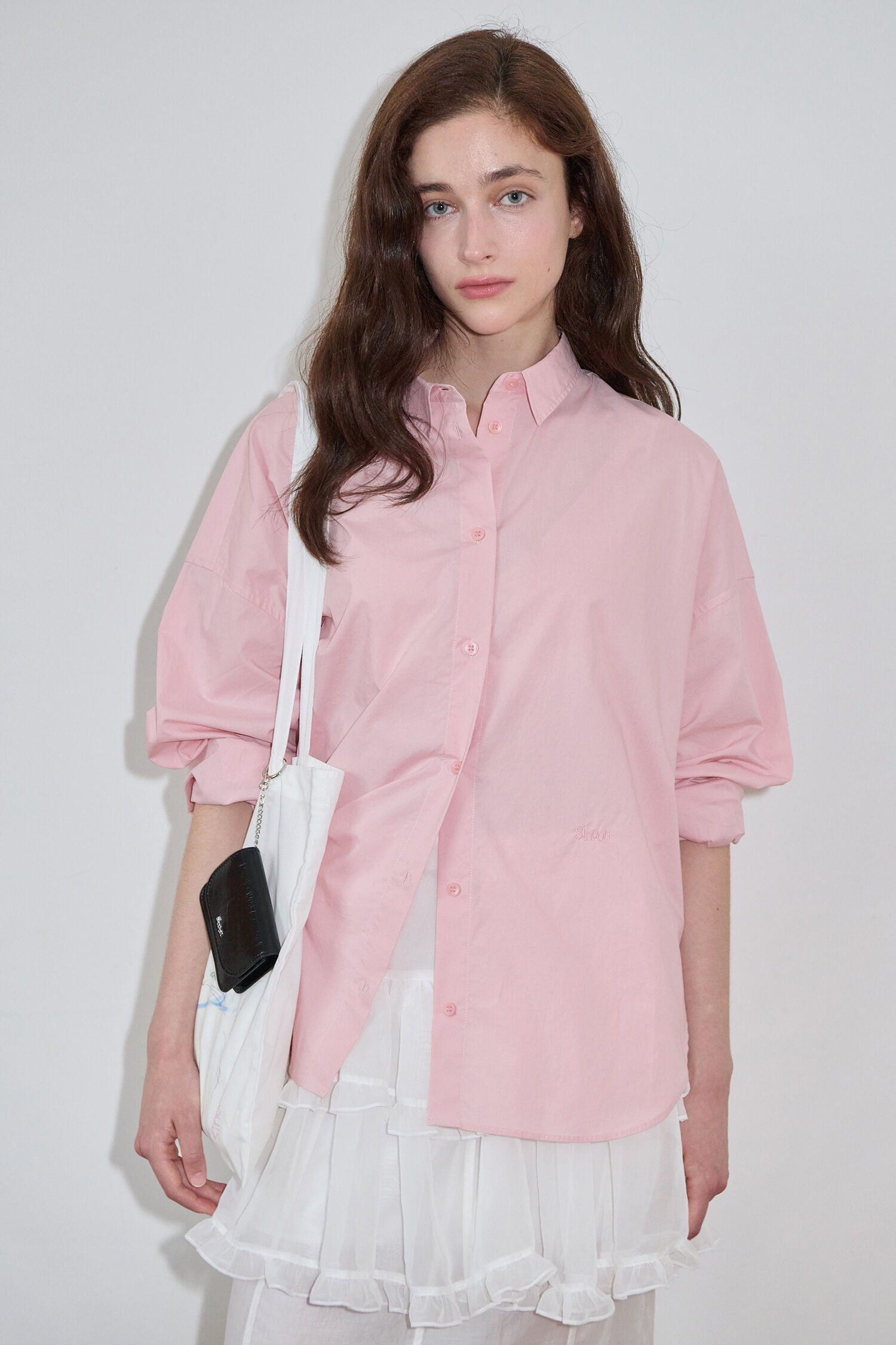 SINOON Basic Over Fit Shirt (Pink)