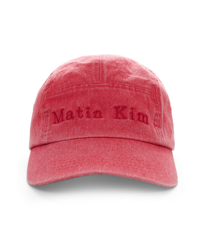 MATIN KIM Washed Camp Cap in Red