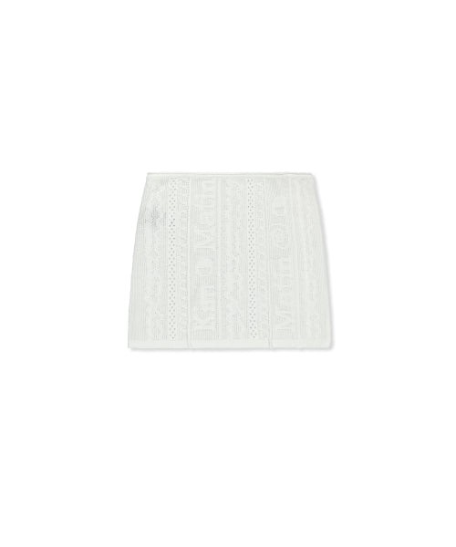 MATIN KIM MATIN KIM MESH LOGO WRAP MINI SKIRT