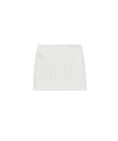 MATIN KIM MESH LOGO WRAP MINI SKIRT