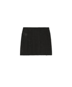 MATIN KIM MATIN KIM MESH LOGO WRAP MINI SKIRT