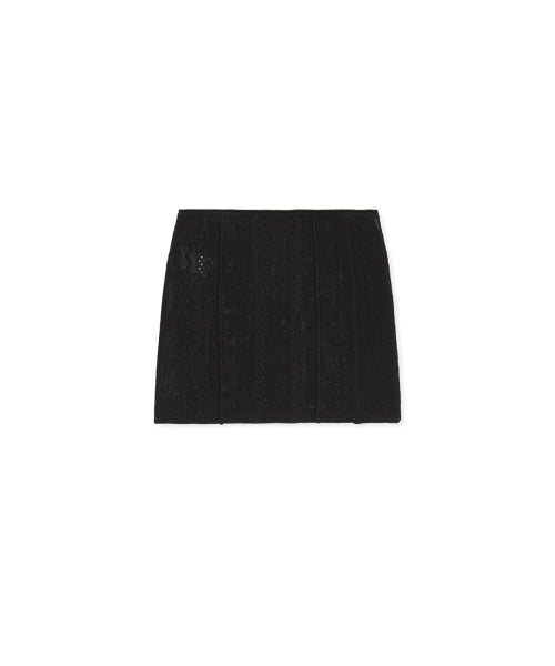 MATIN KIM MATIN KIM MESH LOGO WRAP MINI SKIRT