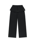 MATIN KIM MATIN KIM Layered Skirt Jersey Pants in Black